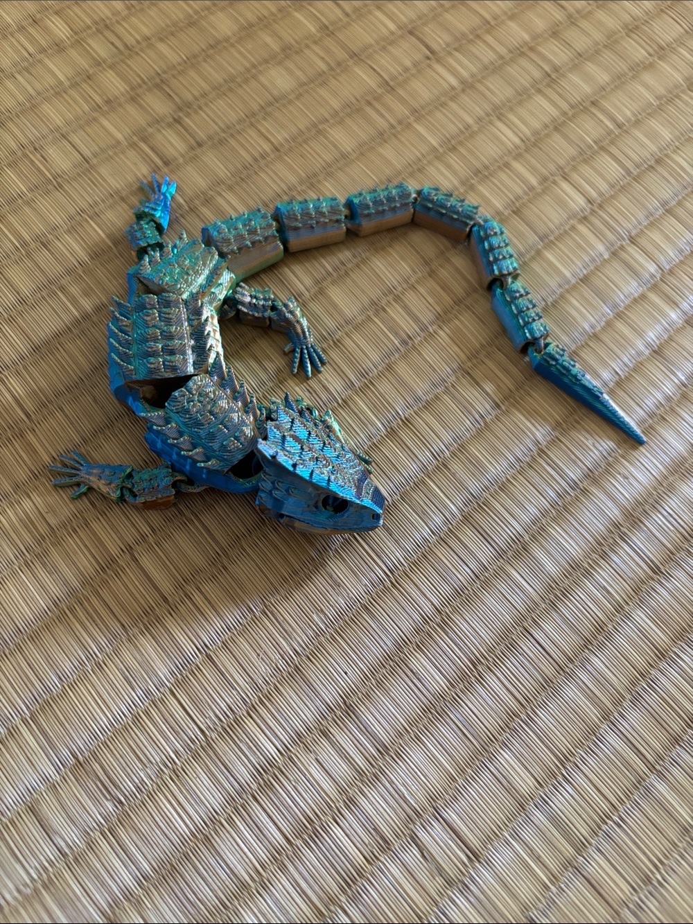 Iridescent Green Reptile Decoration Figure